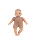 MINIKANE poupée Maé 28 cm, tenue marron en tissu, Citron Grenadine
