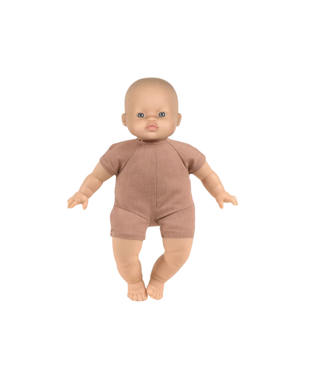 MINIKANE poupée Maé 28 cm, tenue marron en tissu, Citron Grenadine