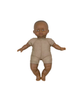 MINIKANE Ondine doll, 28 cm, brown-skinned with beige outfit