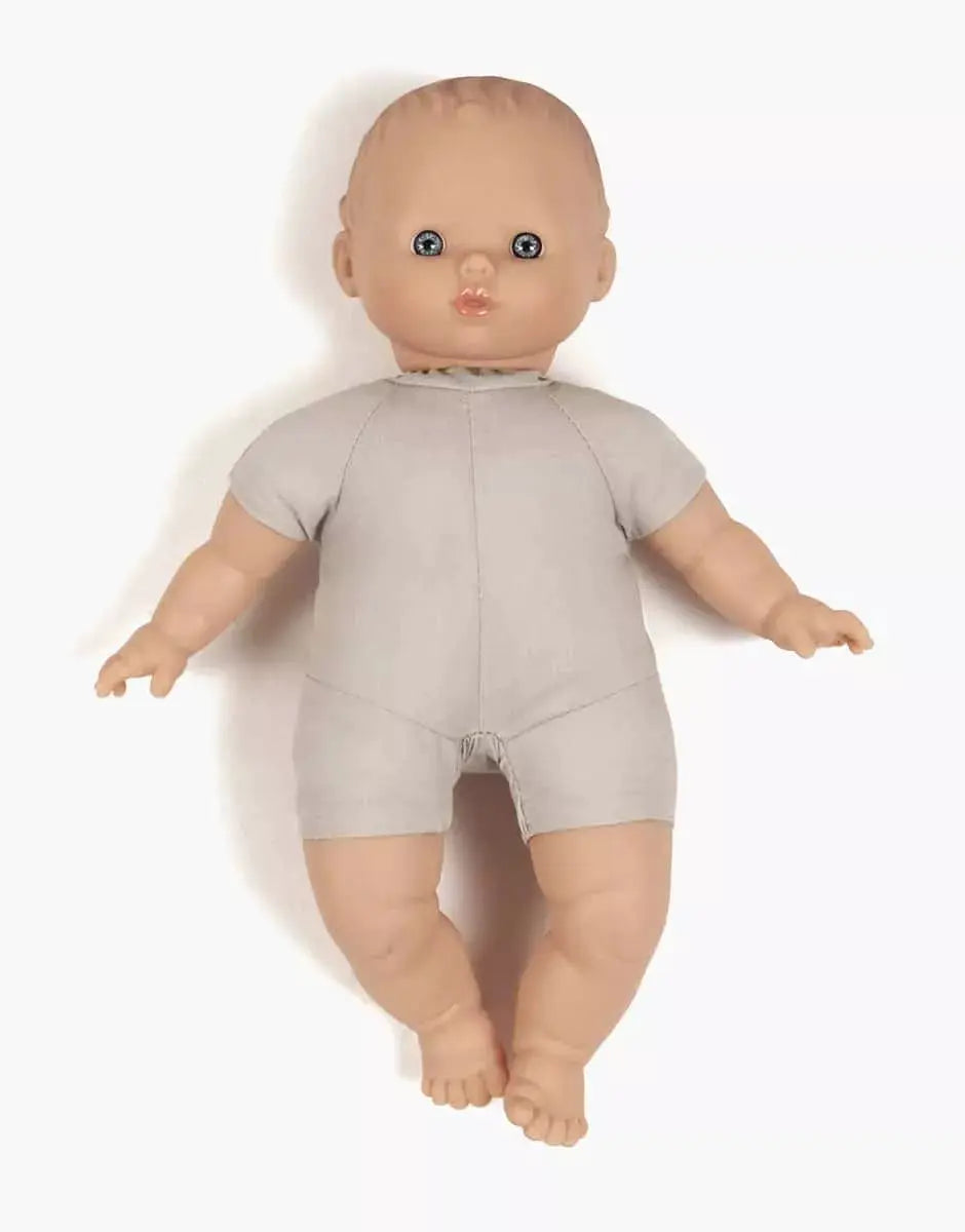MINIKANE 28 cm Clarisse doll in light gray romper - single figure
