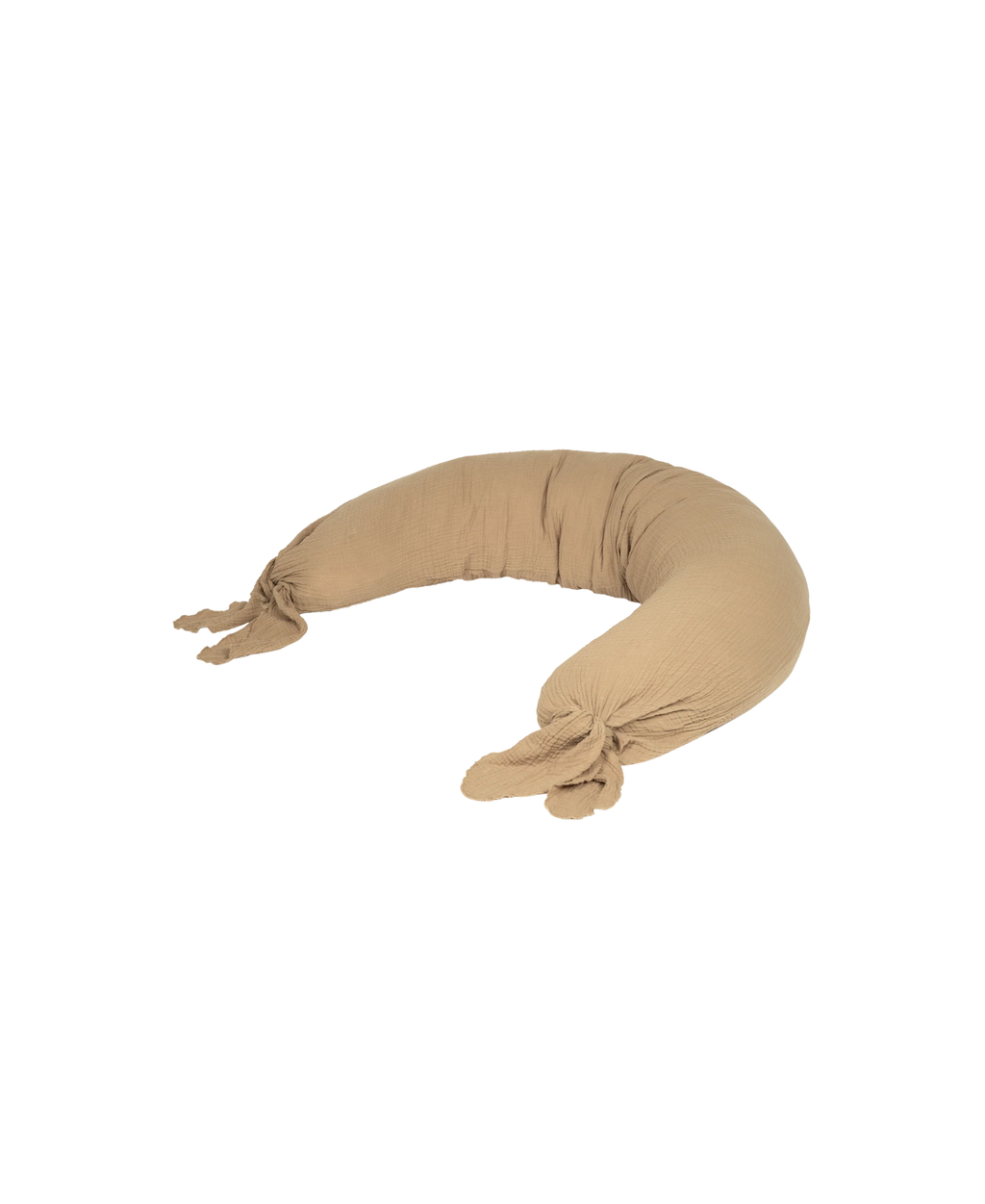 NOBODINOZ coussin de maternité Wabi Sabi sesame, beige coussin d’allaitement long avec liens et extrémités nouées
