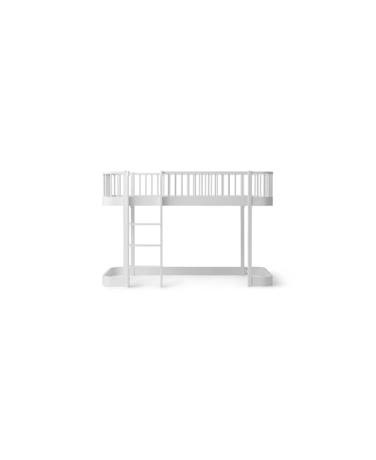Lit mezzanine en bois blanc OLIVER FURNITURE WOOD Original, Citron Grenadine