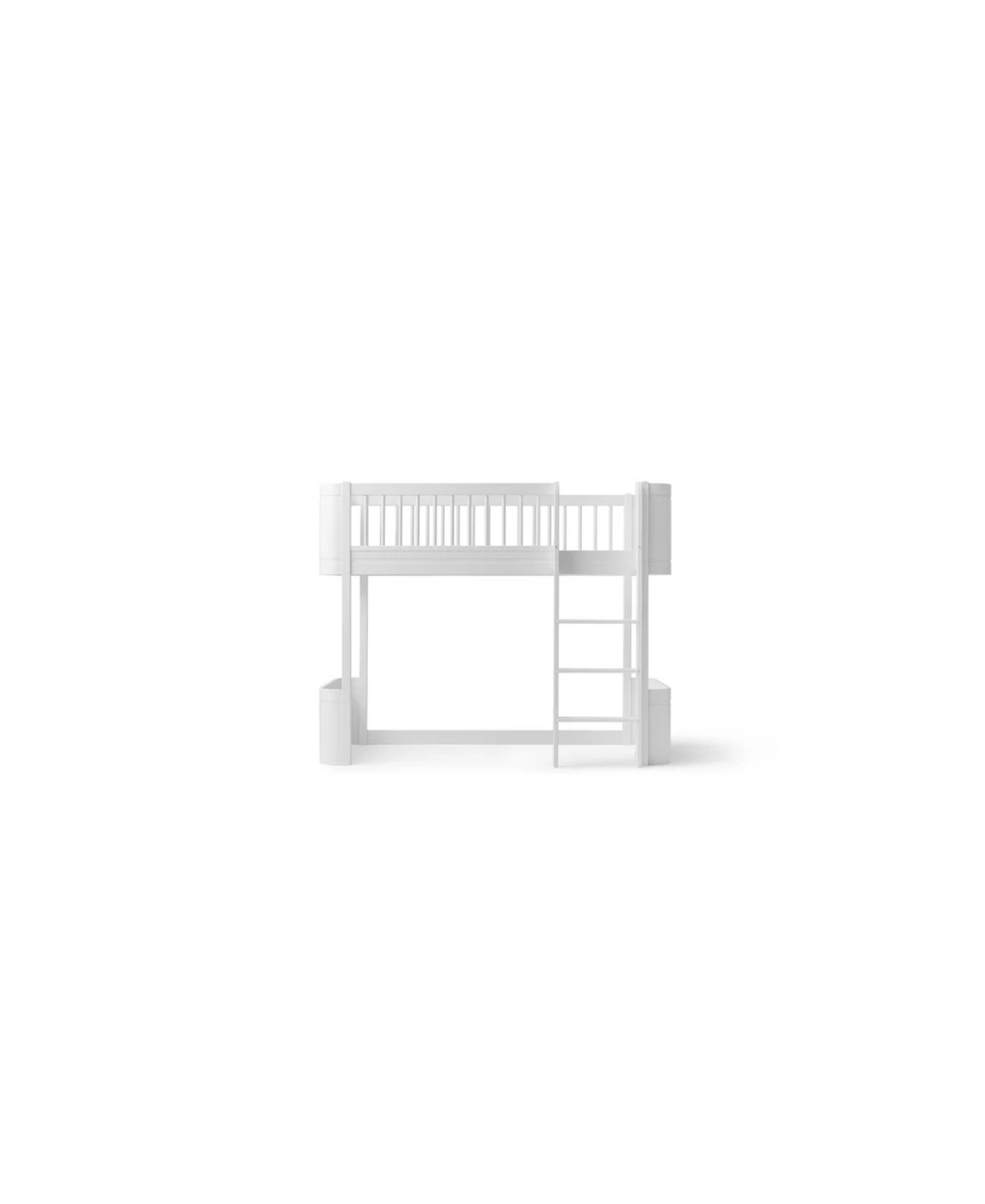 Lit mezzanine blanc Oliver Furniture Wood mini+ avec échelle et rambarde
