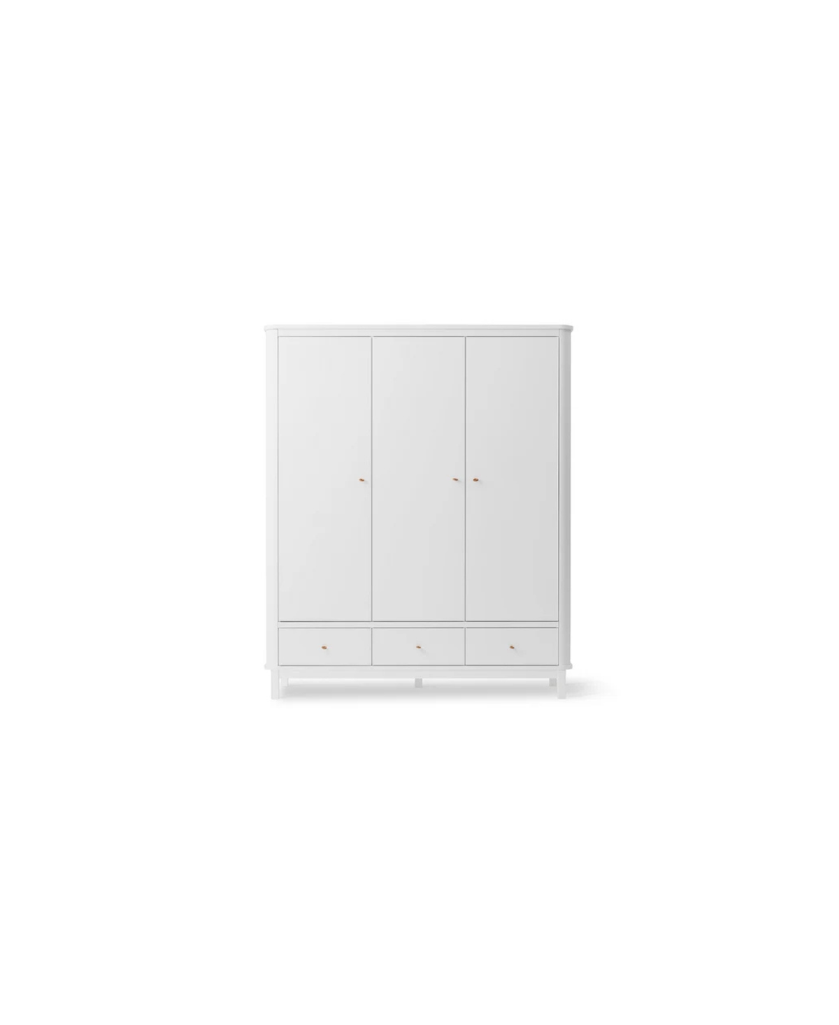 Garde-robe en bois blanc à 3 portes et 3 tiroirs, Citron Grenadine OLIVER FURNITURE WOOD 041354