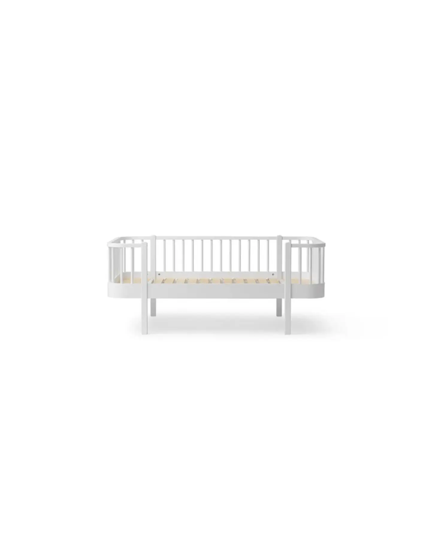 Lit banquette junior en bois blanc Original, cadre à lattes