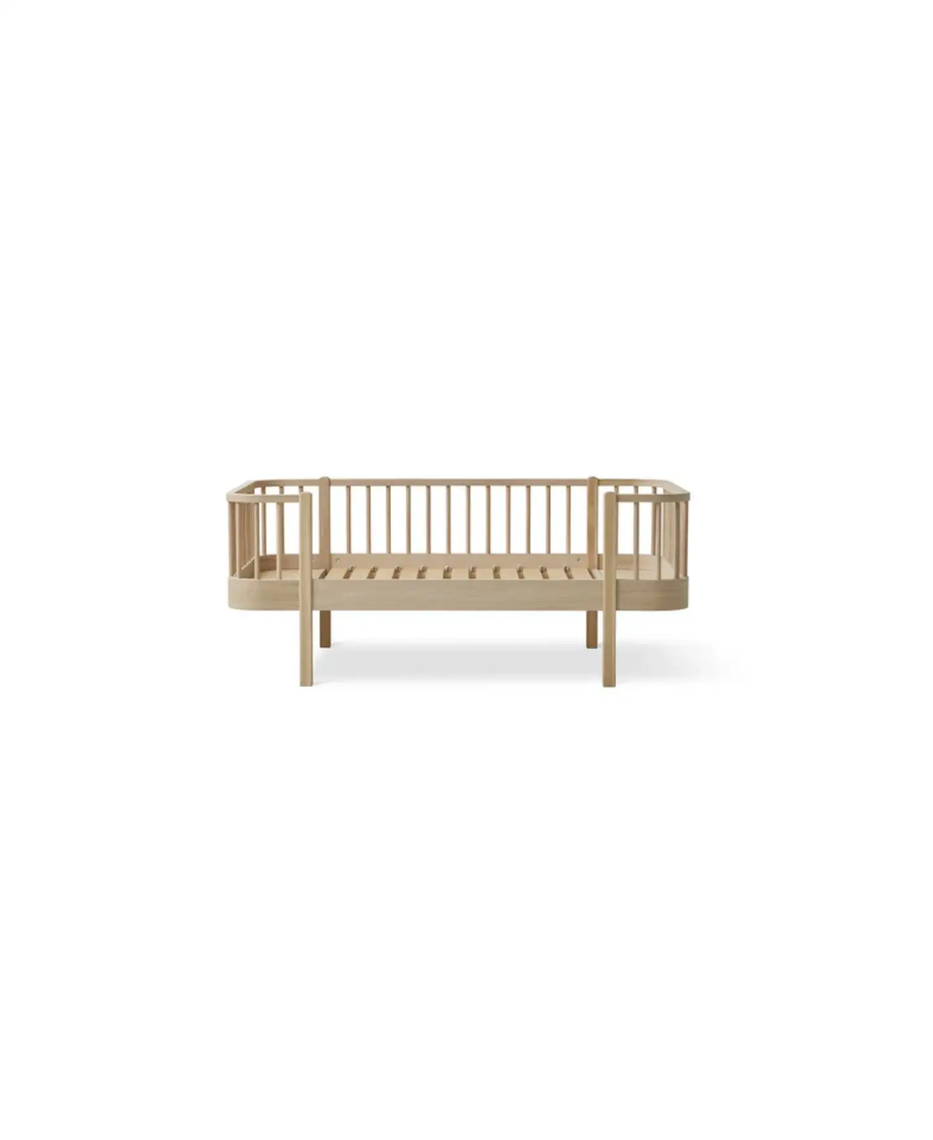 Lit banquette junior en bois Original chêne, cadre plateforme, Citron Grenadine