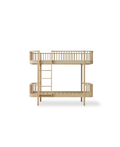 Lit superposé en bois chêne avec échelle et garde-corps, Citron Grenadine – Oliver Furniture