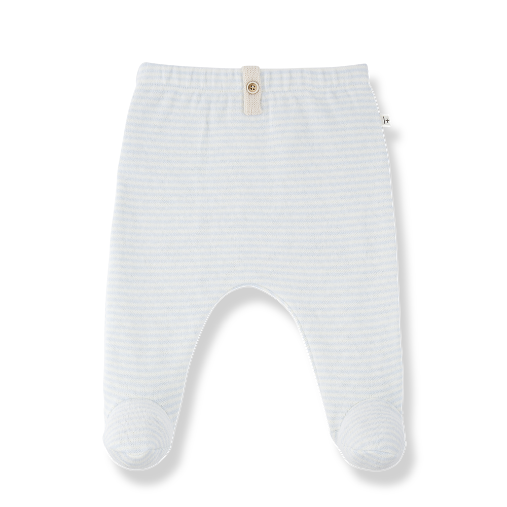 Arras pantalon ciel bas de pantalon bébé bleu clair avec pieds – 1+ IN THE FAMILY
