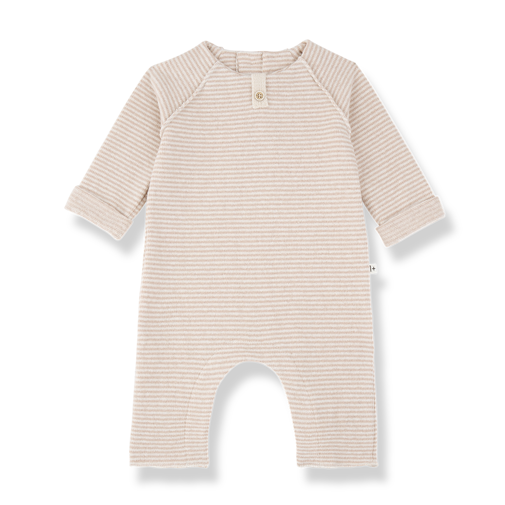 Laval combi nude striped baby romper by Citron Grenadine, 1+ in the Family