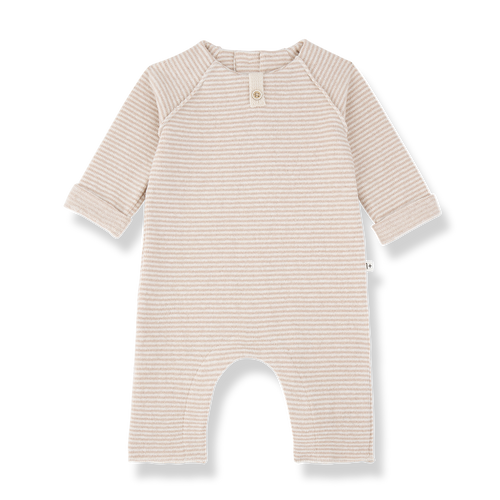 Laval combi nude striped baby romper by Citron Grenadine, 1+ in the Family