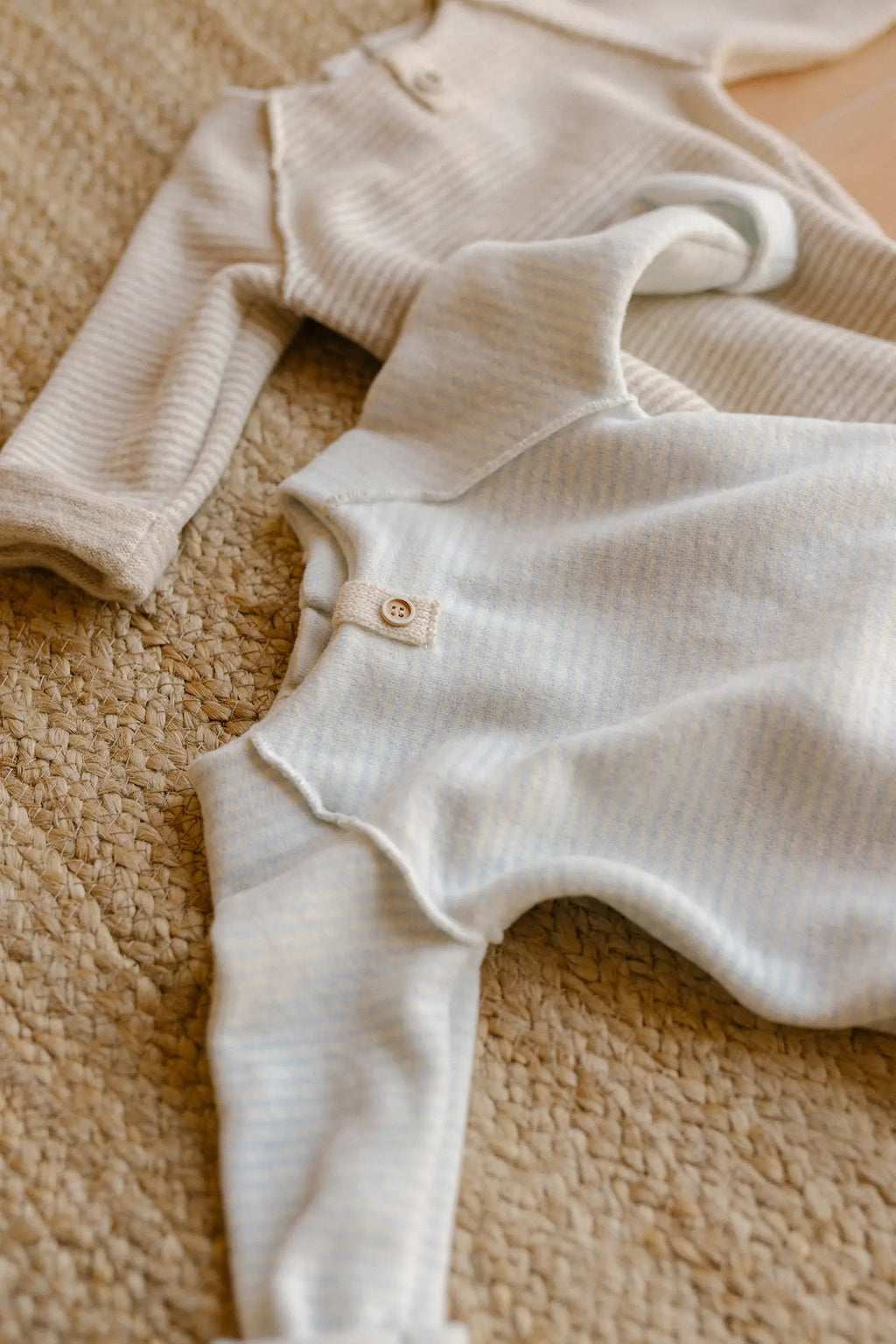 1+ IN THE FAMILY Laval combi ciel pour bébé, bleu ciel rayé, Citron Grenadine