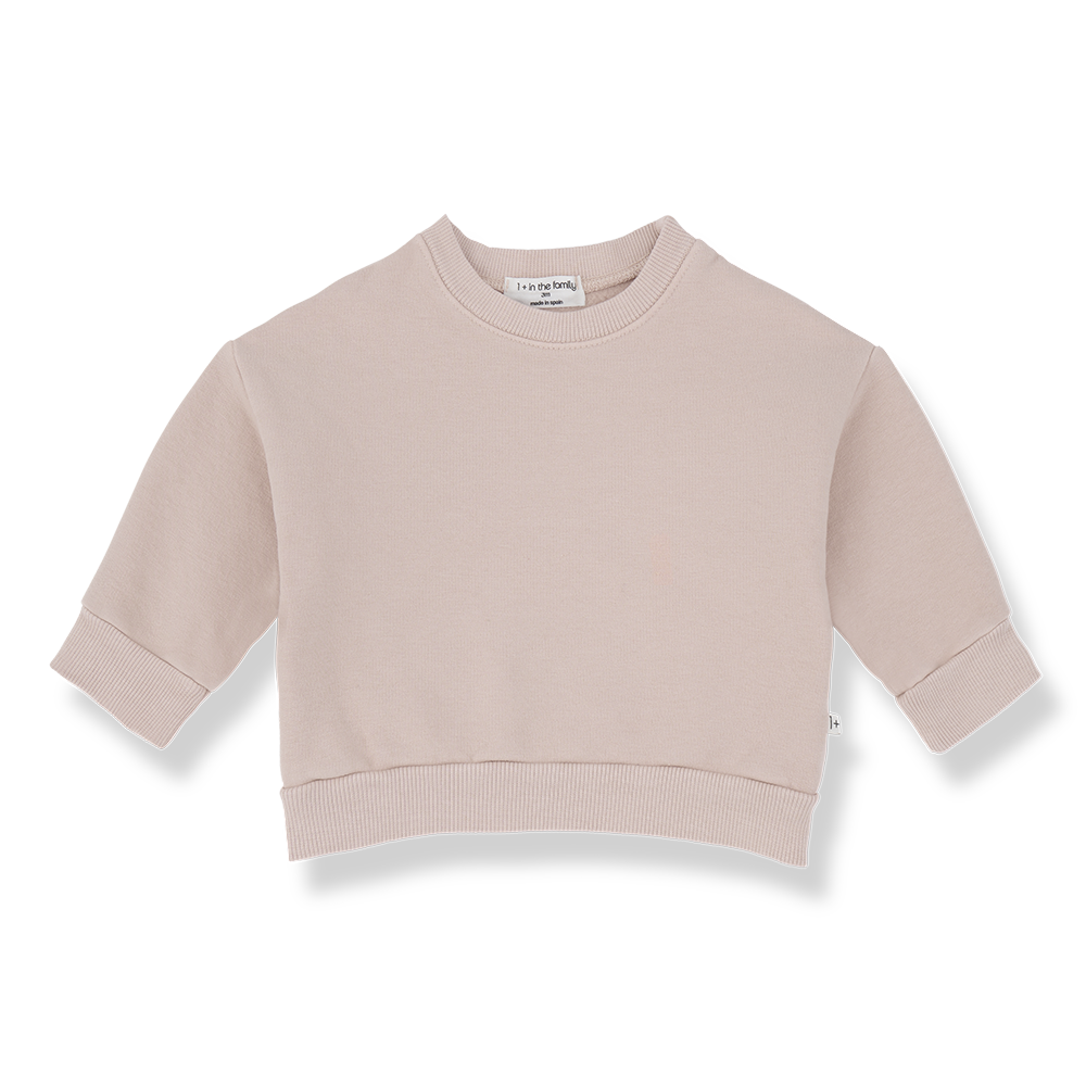 1+ IN THE FAMILY Montreal sweatshirt nude for kids, Citron Grenadine, long-sleeve