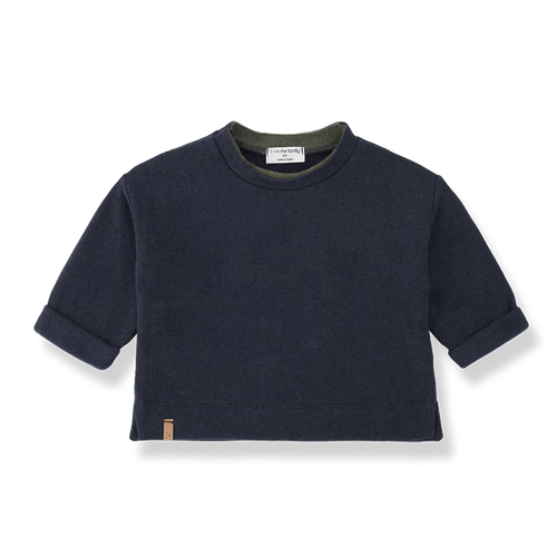 Ottawa sweat navy blue sweatshirt with rolled cuffs by 1+ in the family