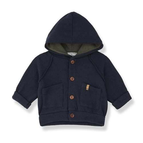 Citron Grenadine Edmonton gilet in navy blue with hood