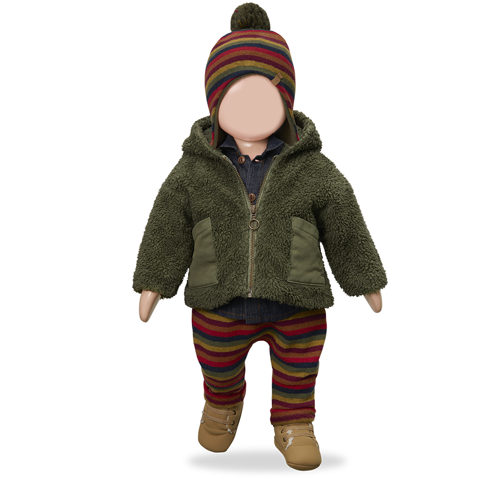 Nanaimo pantalon multicolore pour enfant, rayures colorées
