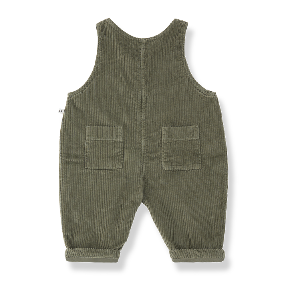Yoho salopette khaki corduroy for babies by Citron Grenadine