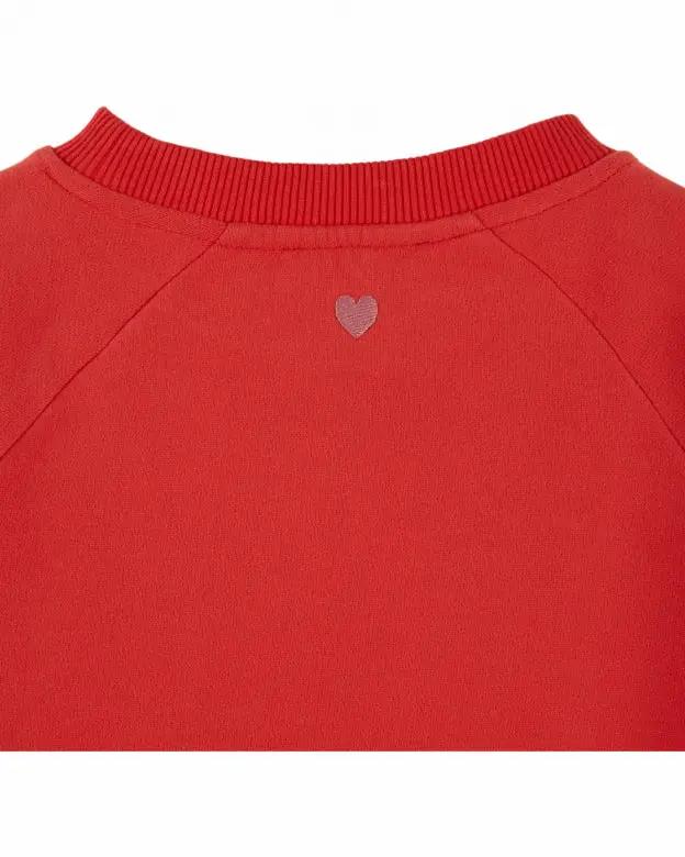 Émile et Ida sweat molletonné rose par Citron Grenadine, haut enfant avec petit cœur près du col