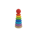 Plan Toys anneaux à empiler 12M+, jeu de tri en bois coloré par Citron Grenadine