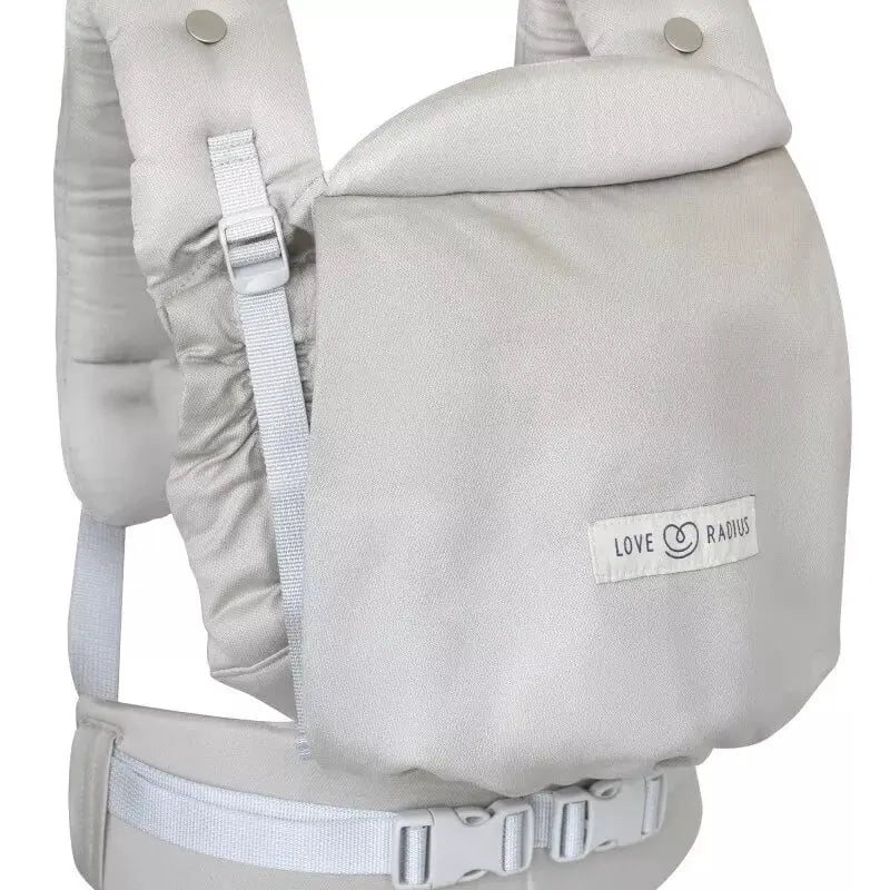 Porte-bébé PhysioCarrier 2 LOVE RADIUS blanc, marque Citron Grenadine, structure souple.