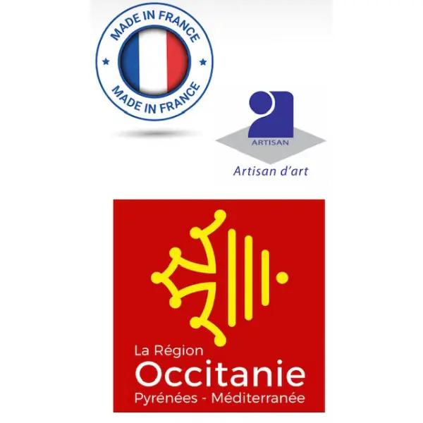 ECOPITCHOUN pot physiologique naturel par Citron Grenadine, hygiène personnelle; logos Made in France et Occitanie