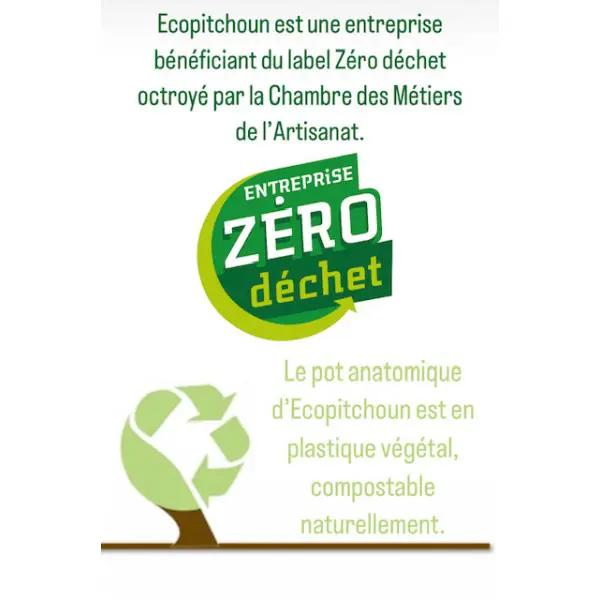 ECOPITCHOUN pot physiologique naturel, hygiène personnelle; plastique végétal, compostable
