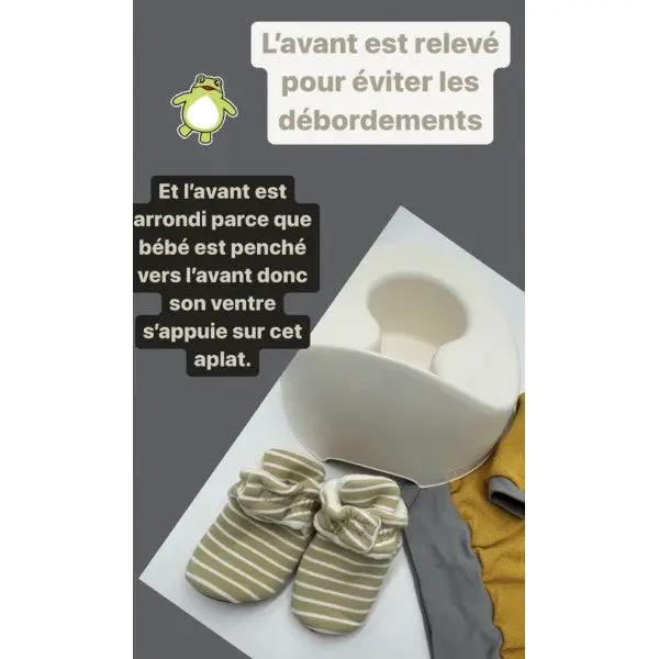 ECOPITCHOUN pot physiologique naturel, pot pour bébé blanc avec intérieur beige, Citron Grenadine