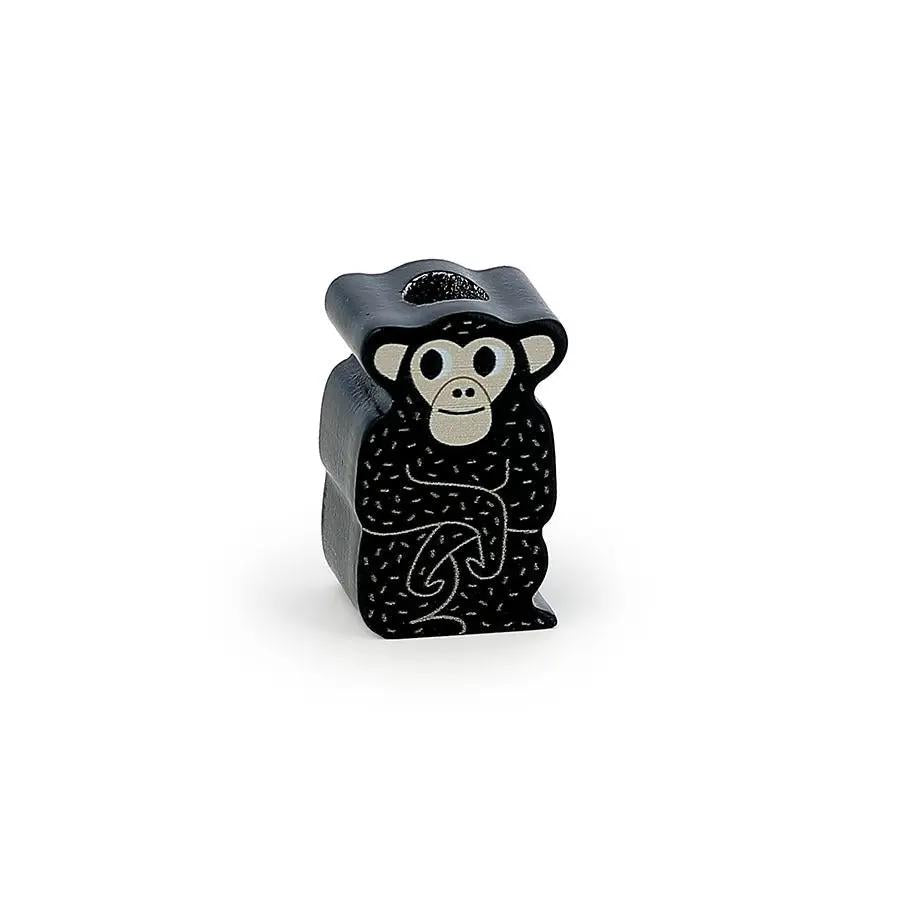 VILAC empil’animo stacking monkey toy, black with cream face, Citron Grenadine