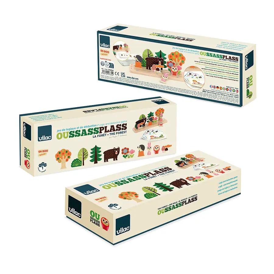 VILAC Oussassplass la forêt – jeu de plateau en bois pour enfants 3 ans+, animaux forestiers