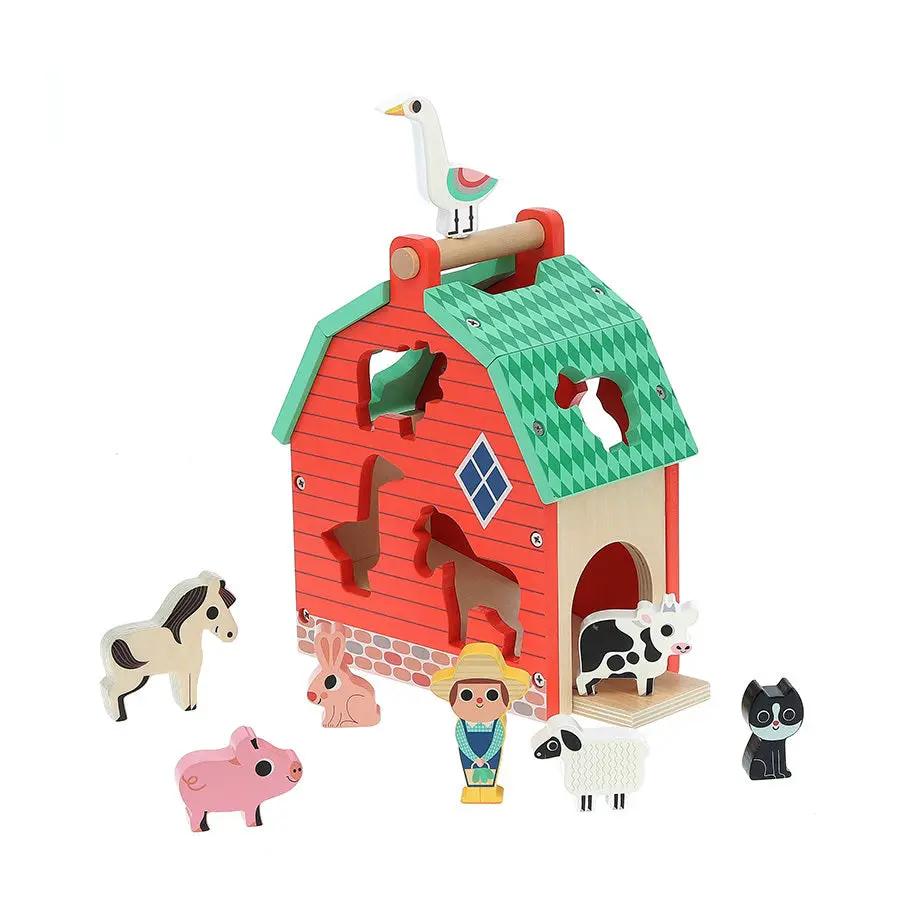 VILAC ma belle ferme des formes 24m+ en bois par Citron Grenadine avec animaux
