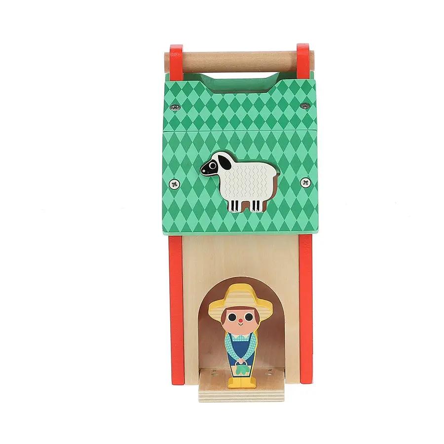 VILAC ma belle ferme des formes 24m+ en bois; ferme verte avec mouton et fermier