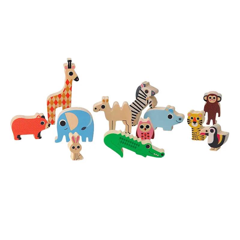 VILAC jeu d'équilibre arche des animaux en bois, pièces colorées pour enfants 4 ans et plus