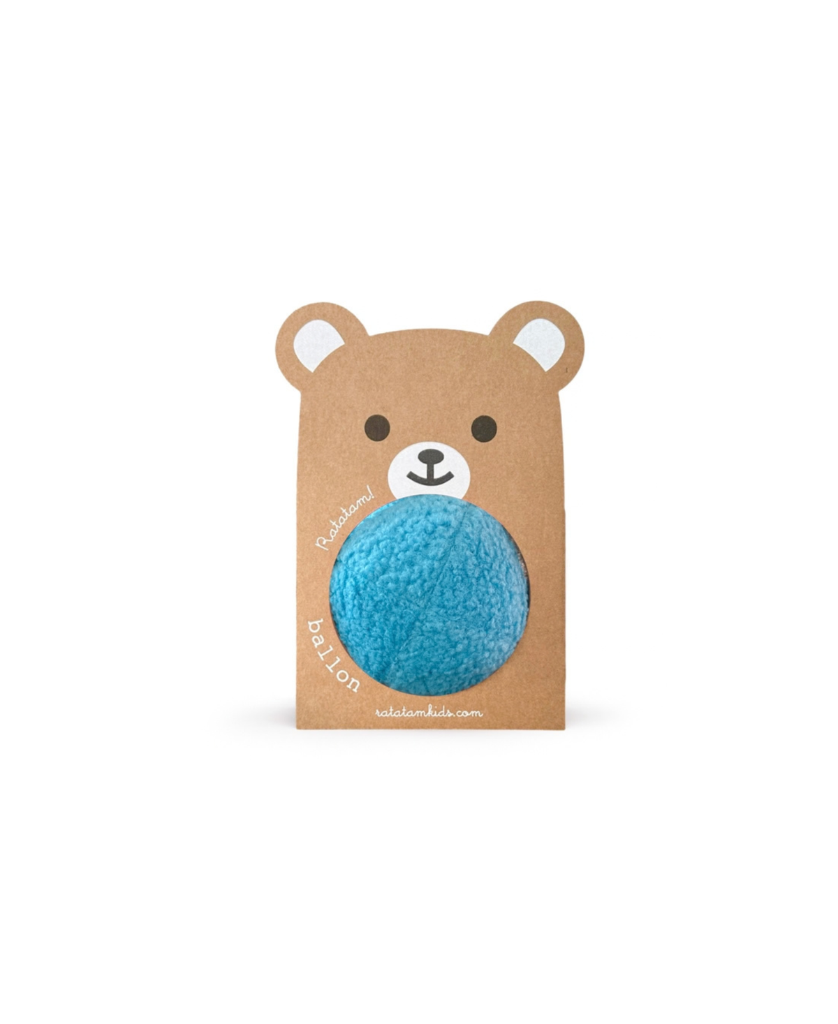 Ratatam balle ourson peluche bleu, jouet d'éveil pour bébés