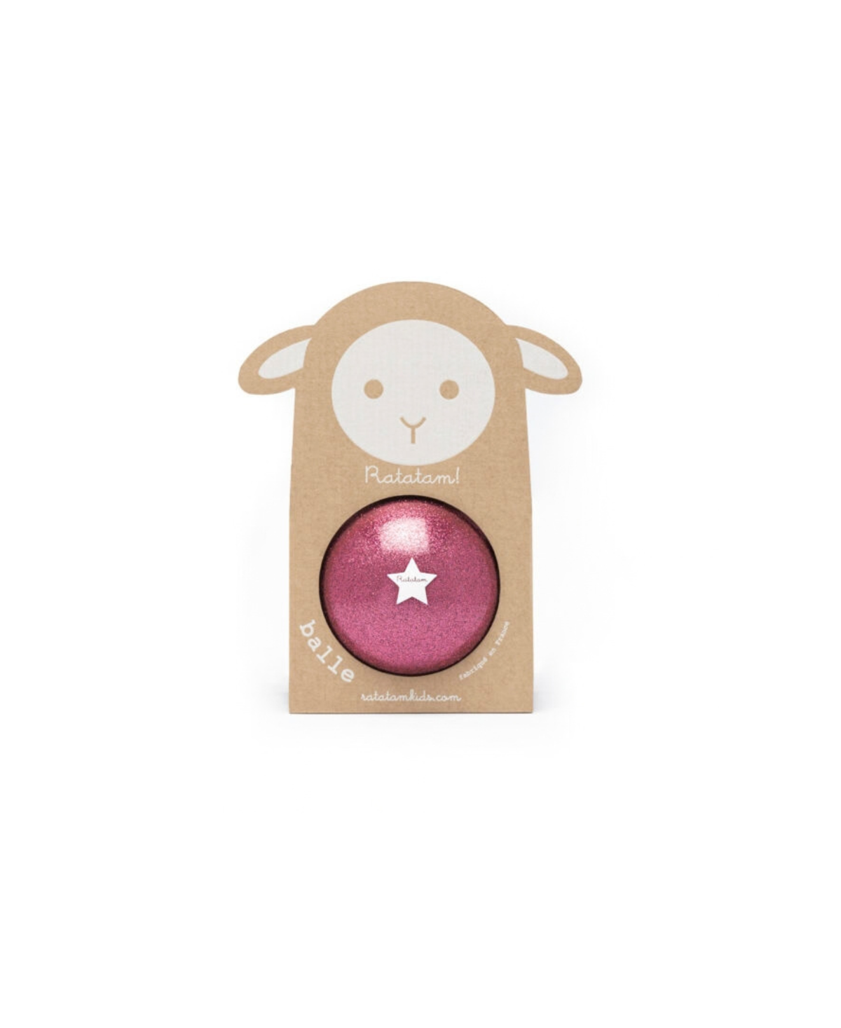 RATATAM ballon pailleté mouton rose pink glitter sheep beach ball by Citron Grenadine