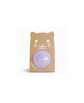 RATATAM balle mini shiny violet dans emballage en carton brun avec visage de chat