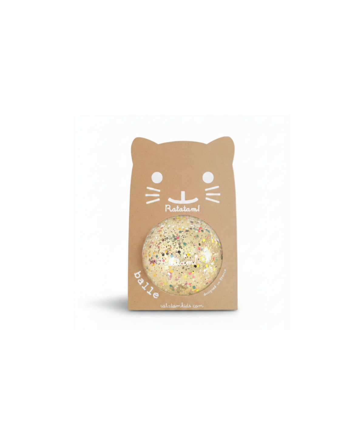 Ratatam balle mini brillante multico dans emballage en carton en forme de chat, Citron Grenadine.