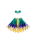 Ratatam kit oiseau de paradis: turquoise mask with gold beak and teal, purple, yellow feather wings