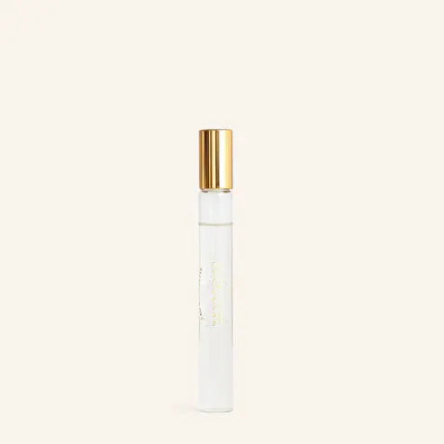 MINOIS roll-on eau de toilette by Citron Grenadine, clear glass bottle with gold cap