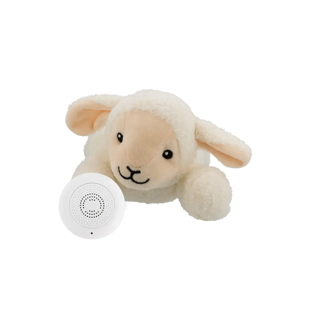 Flow Amsterdam Rosie doudou musical avec bruit blanc, peluche crème et haut-parleur Citron Grenadine