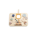 Panneau d'activité en bois SEBRA woodland pour bébé, avec perles colorées et formes variées