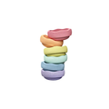 STAPELSTEIN original rainbow set pastel interlocking blocks, 7-piece Citron Grenadine