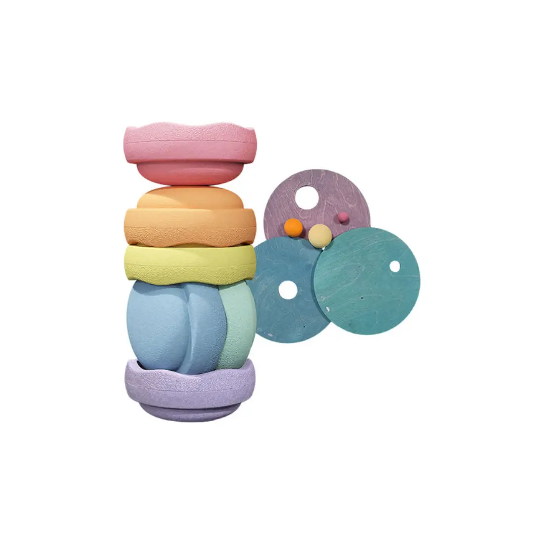 Rolling Discs set by Citron Grenadine STAPELSTEIN x GRIMMS in cool pastel colors