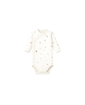 MORE THAN BABIES body / stars baby onesie by Citron Grenadine, cream with metallic star print
