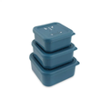 TRIXIE set de 3 boîtes de stockage des aliments Mr Triceratops, bleu sarcelle, marque Citron Grenadine