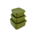 Set de 3 boîtes à déjeuner vert olive TRIXIE Mr Dino avec couvercles, empilables