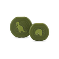 Set de 2 boîtes déjeuner TRIXIE Mr Dino, vert olive avec dinosaures dessinés