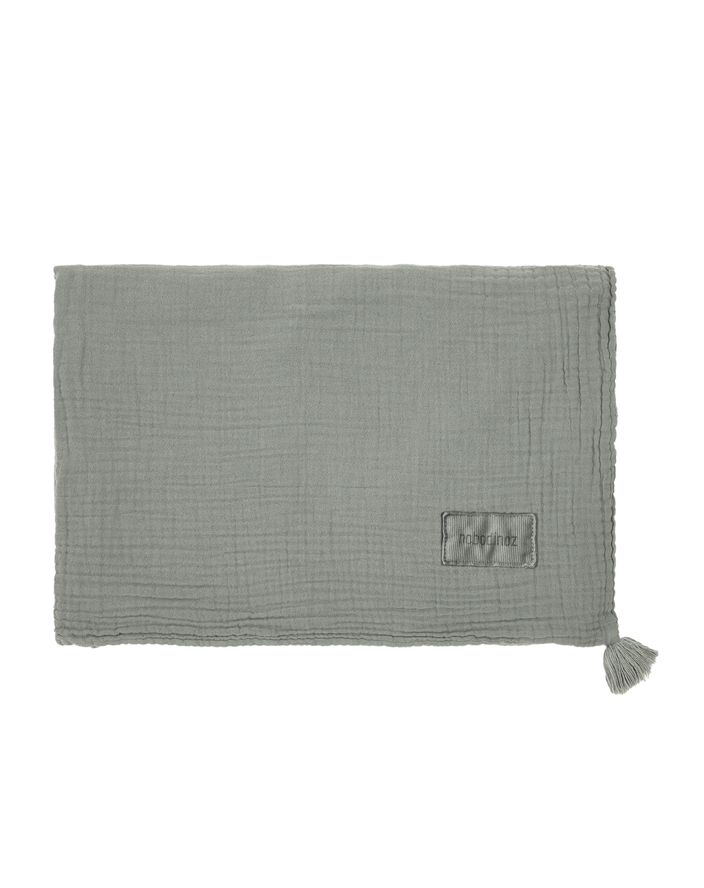 NOBODINOZ Couverture en double gaze de coton wabi-sabi / azure by Citron Grenadine