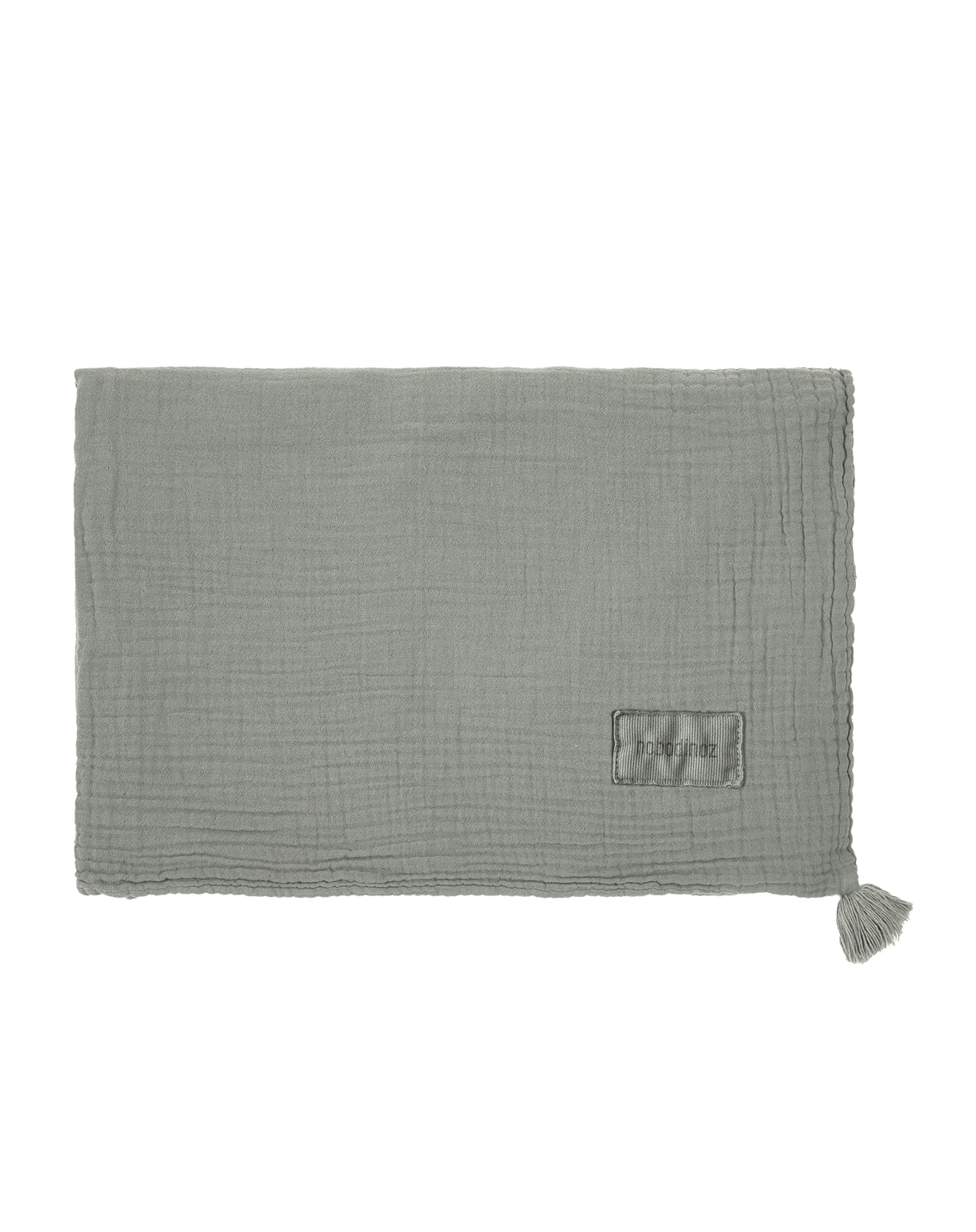NOBODINOZ Couverture en double gaze de coton wabi-sabi / azure by Citron Grenadine