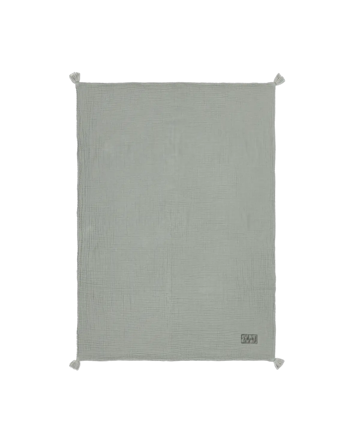 NOBODINOZ Couverture en double gaze de coton wabi-sabi / azure by Citron Grenadine