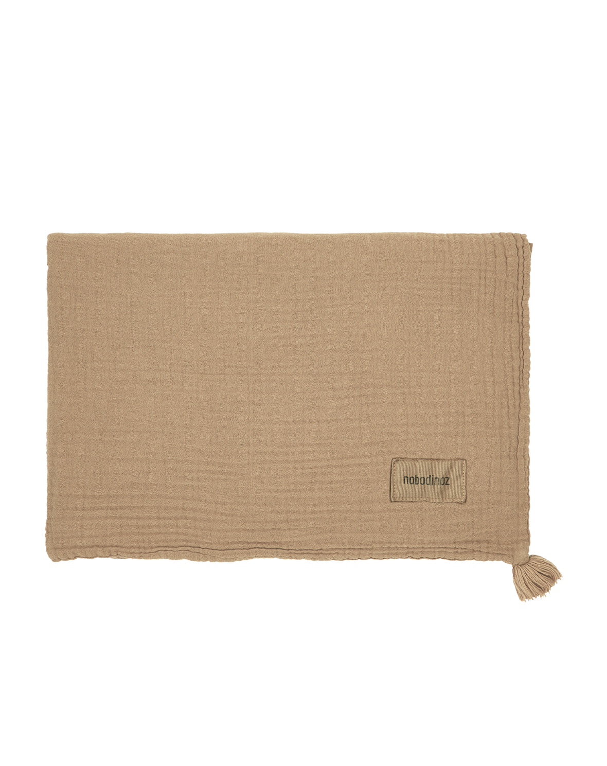 NOBODINOZ Couverture en double gaze de coton wabi-sabi / sesame by Citron Grenadine