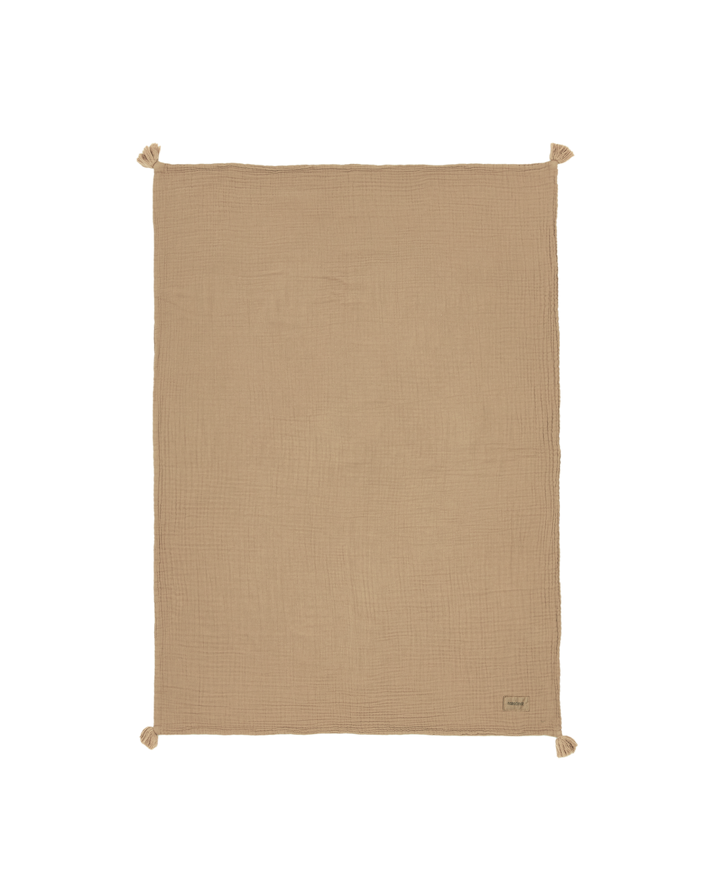 NOBODINOZ Couverture en double gaze de coton wabi-sabi / sesame by Citron Grenadine